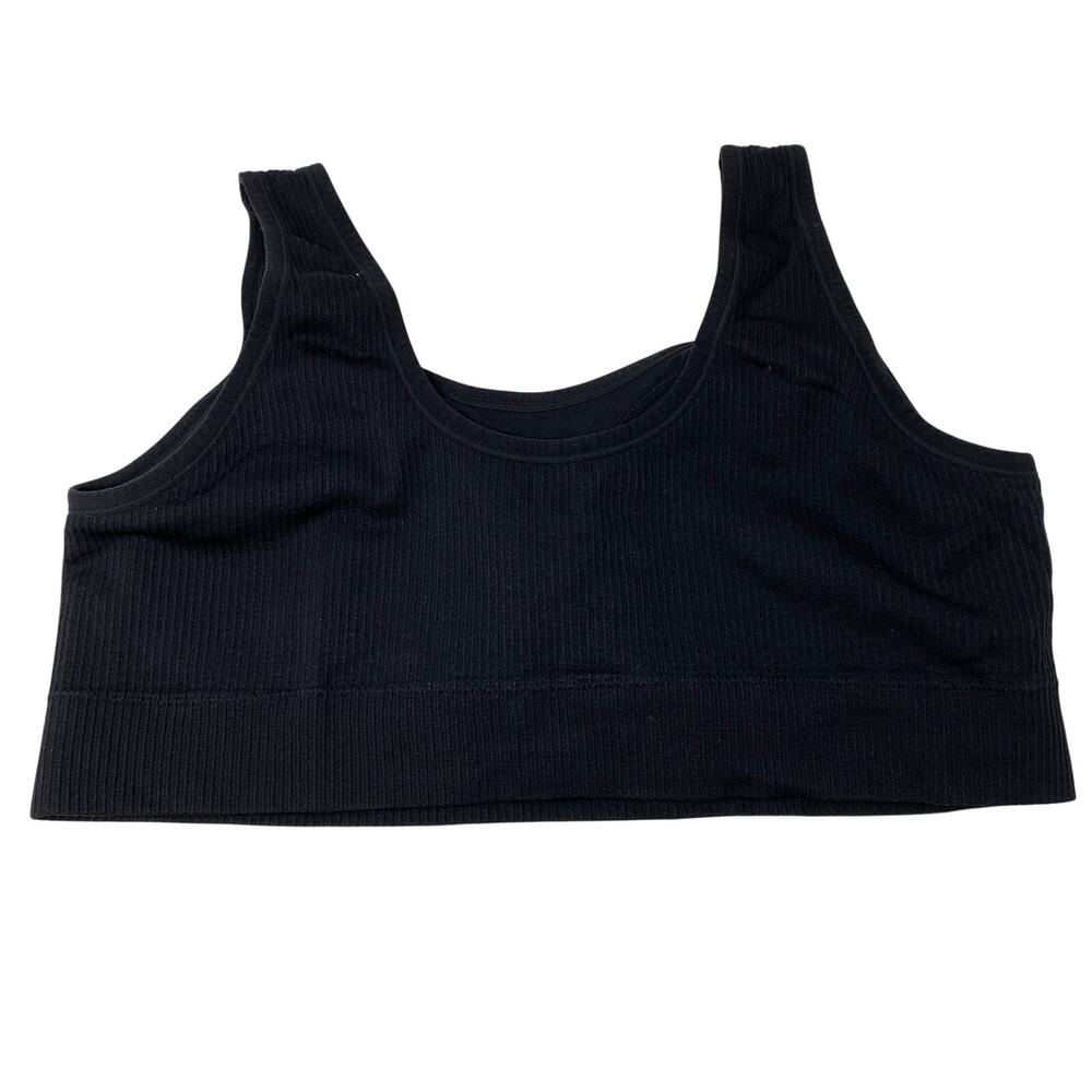 Torrid Curve Wireless Bralette Womens Size 3X Black Ribbed Knit - Picture 4 of 4